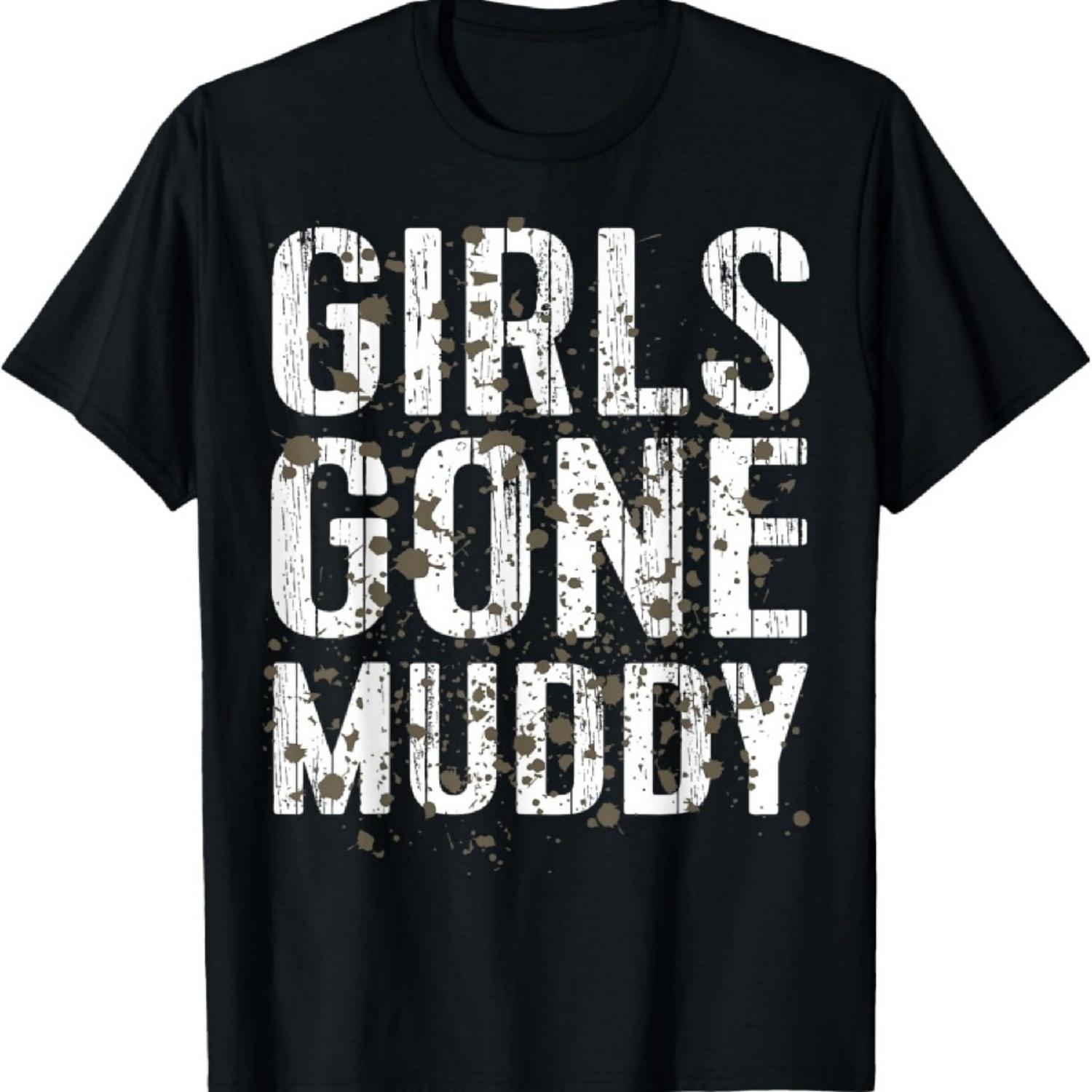 Футболка для забега по грязи, футболка для марафонца, девушки в грязи, футболка для грязевых гонок S