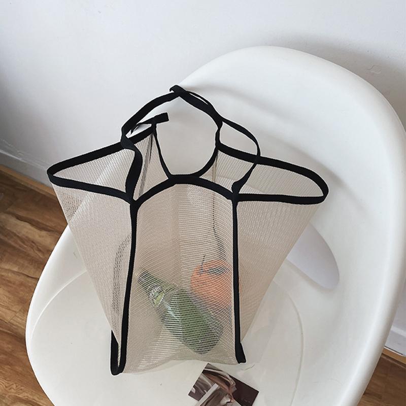 Large Capacity Beach Bag Lightweight Mesh Tote Bag Fashionable and Versatile Shopping Bag For Women Travel