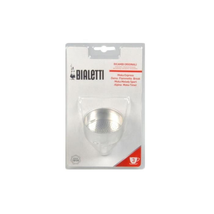 Filtre à Entonnoir - BIALETTI - Moka Express - 3 Tasses - Aluminium - Haute Qualité