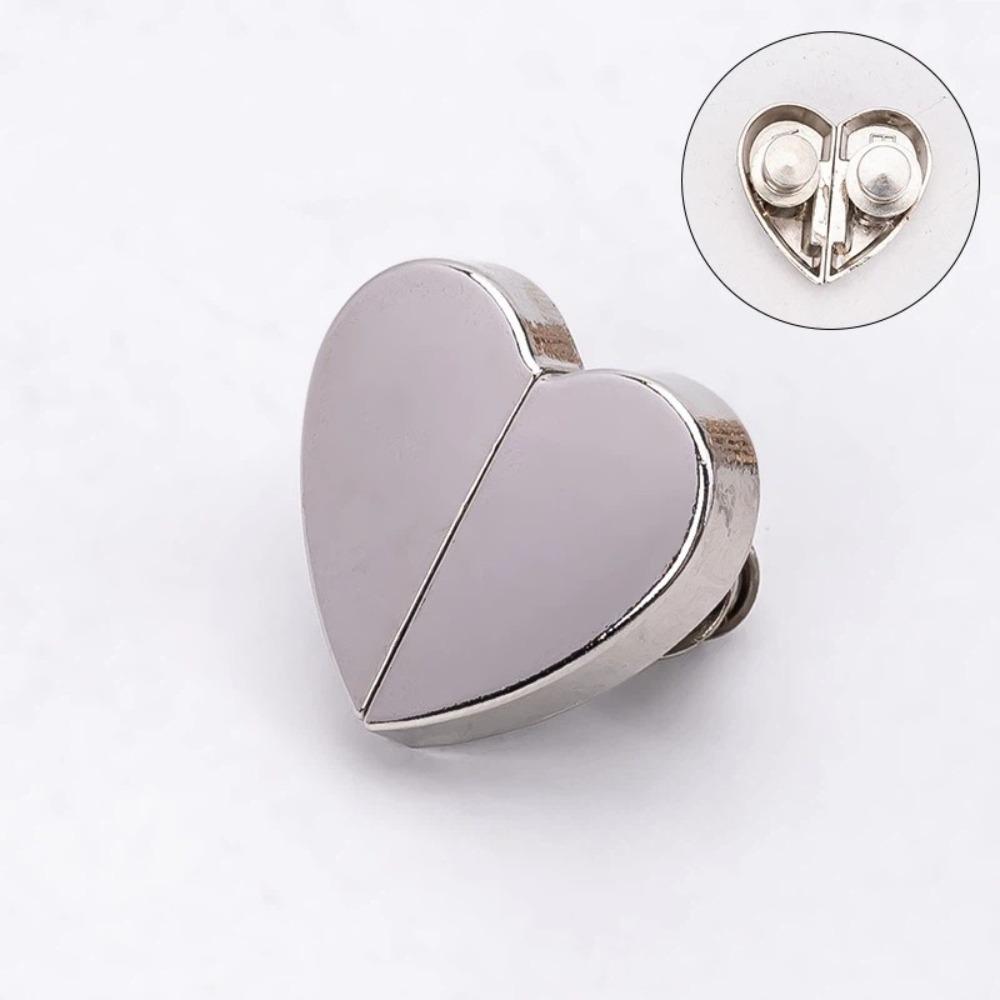 8PCS Heart-Shaped Magnetic Curtain Buckle Anti-Slip Detachable Snap Hooks Hotel Privacy Protection