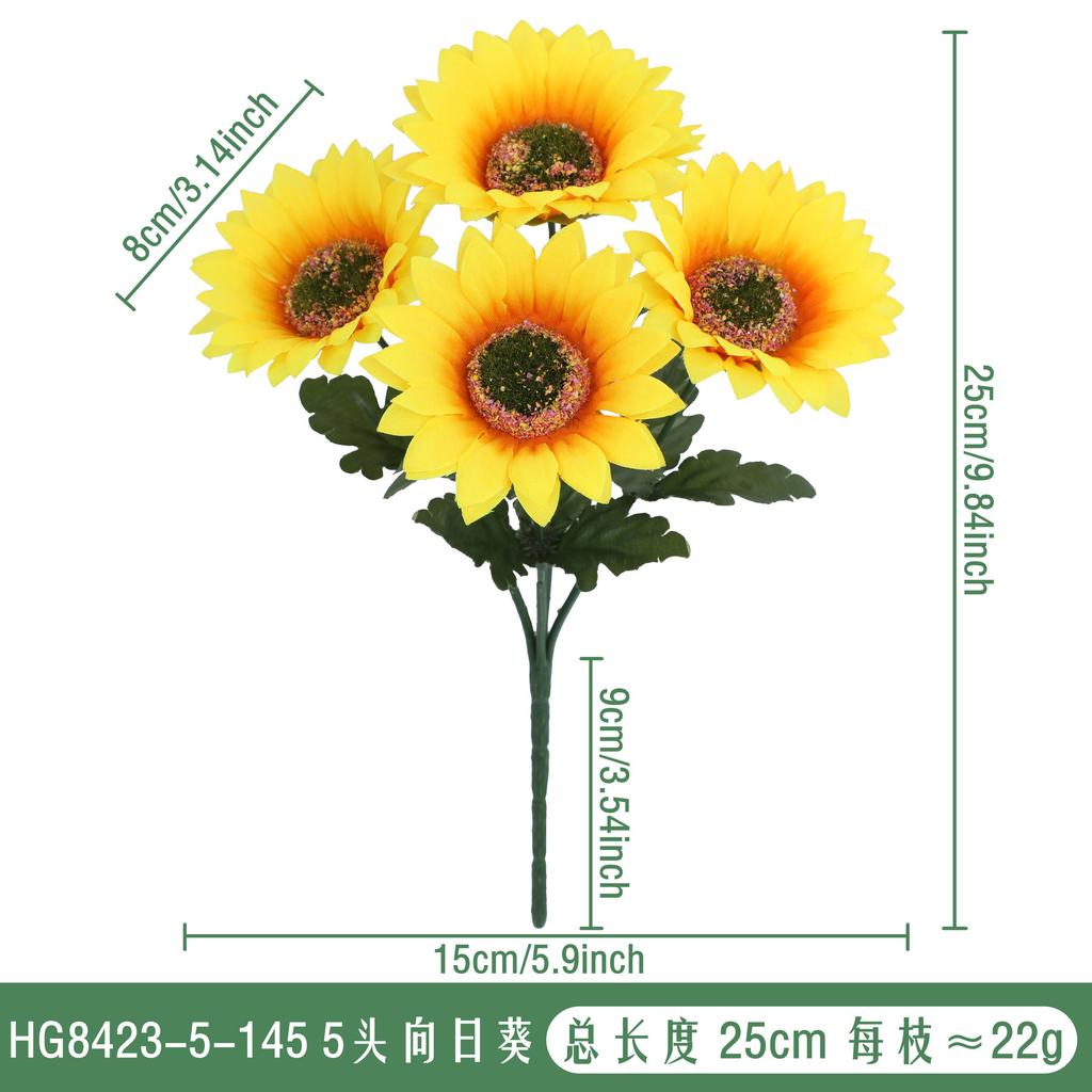 Simulation Sunflower Daisy Wedding Home Party Hotel Engineering Photography Flower Arrangement Props Fake Flower Decoration