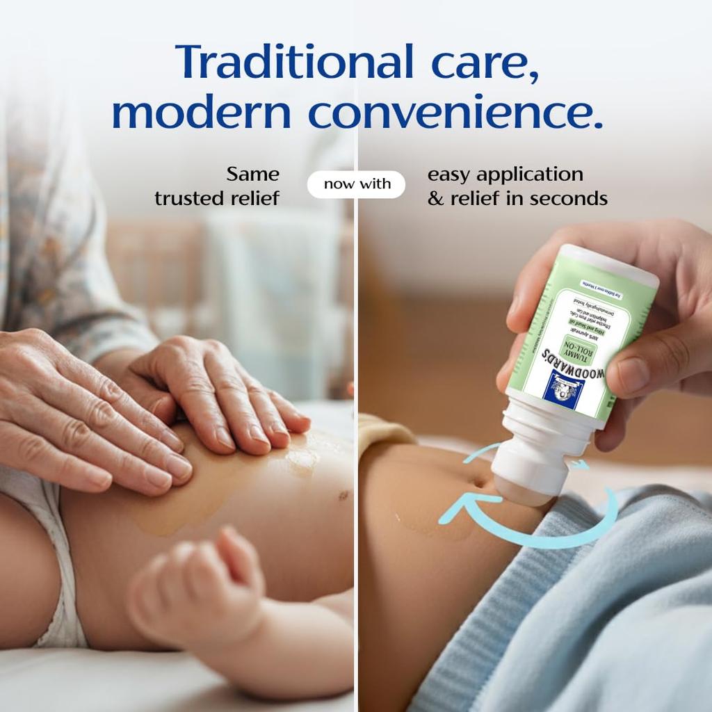 Woodward's Tummy Roll On for Baby Ayurvedic Infants Digestive Relief Oil with Hing and Saunf for Comfort Pack of One 40ml