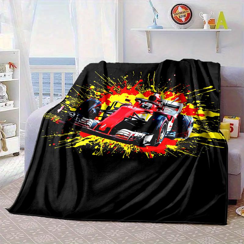 Electric Monster Truck Art Blanket Flannel Blanket for bed, sofa, Camping, Hiking, Picnic Essentials, gift for family Fan gifts
