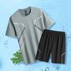 Unisex Quick-Dry Ice Silk Casual Running Suit - Large Size, Short-Sleeved