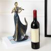 Violin Player Wine Bottle Holder Female Violinist Musician Beer Bottle Display Stand Organizer Rack