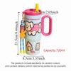 720ml Thermal Water Bottle Leak Proof Drinking Straw Cup Milk Tea Cup Outdoor Insulated Mug  Sports