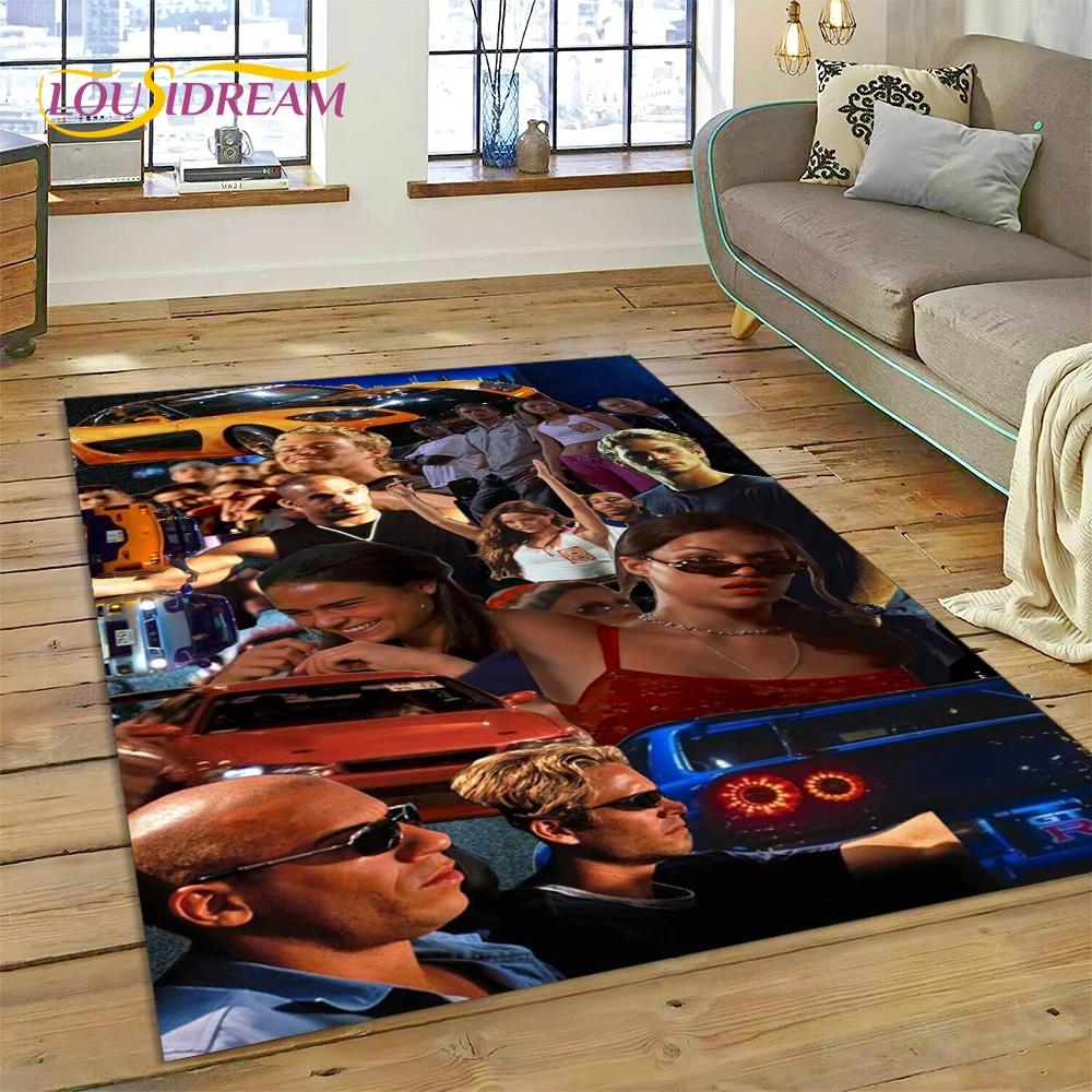 Fast & Furious X 10 Vin Diesel Movie Carpet Rug for Bedroom Living Room Home Sofa Decoration,Children Game Large Decor Floor Mat