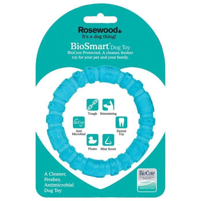 ROSEWOOD Jouet en forme d'anneau 3 1/2'' - Bleu - Pour chiot