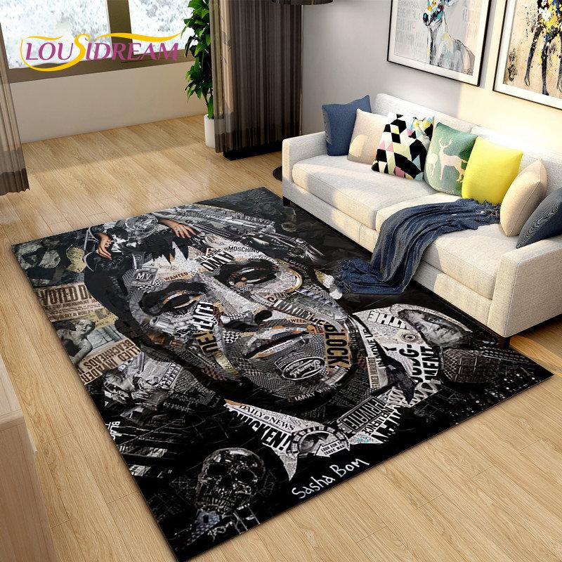 Film Scarface 3D tisk koberec velký, koberec do obývacího pokoje, ložnice, pohovky, rohožky, dekorace, dětské hrací protiskluzové rohožky