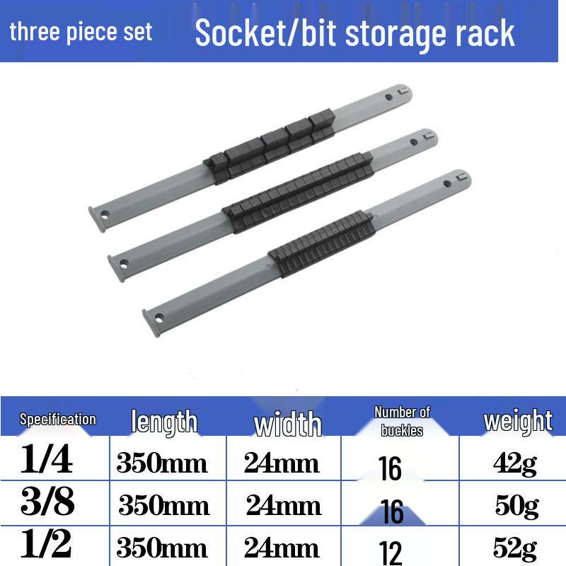 Socket Storage Strip for Ratchet Tools: Large, Medium, Small