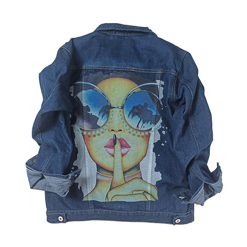 Urban girl European, American autumn and winter cross-border foreign trade casual denim jacket women's new spring and summer jacket 1493