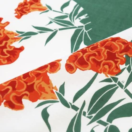 Dyeing Anbo Tenugui Authentic Dyed Cotton Tokuoka Made In Japan 35cm X 100cm "Cockscomb Green" 100%