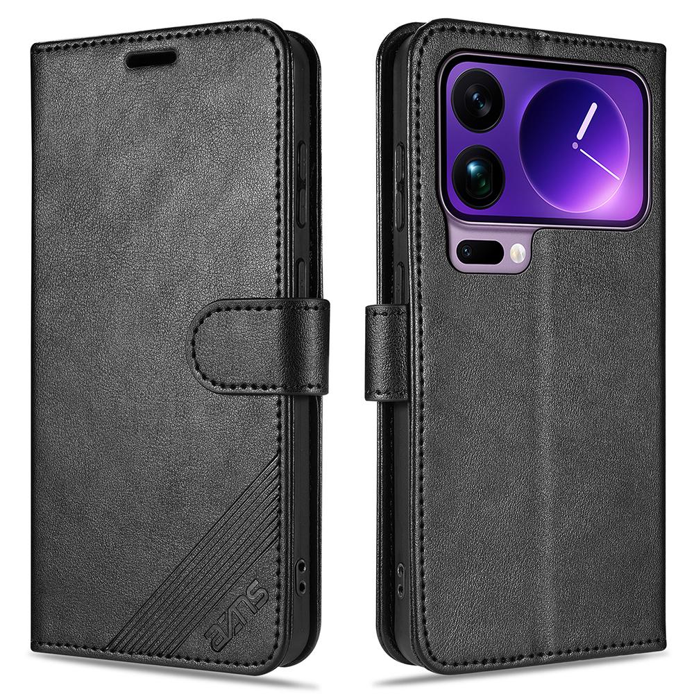 AZNS For Xiaomi 17 Pro Case Anti-Scratch PU Leather Stand Wallet Phone Cover