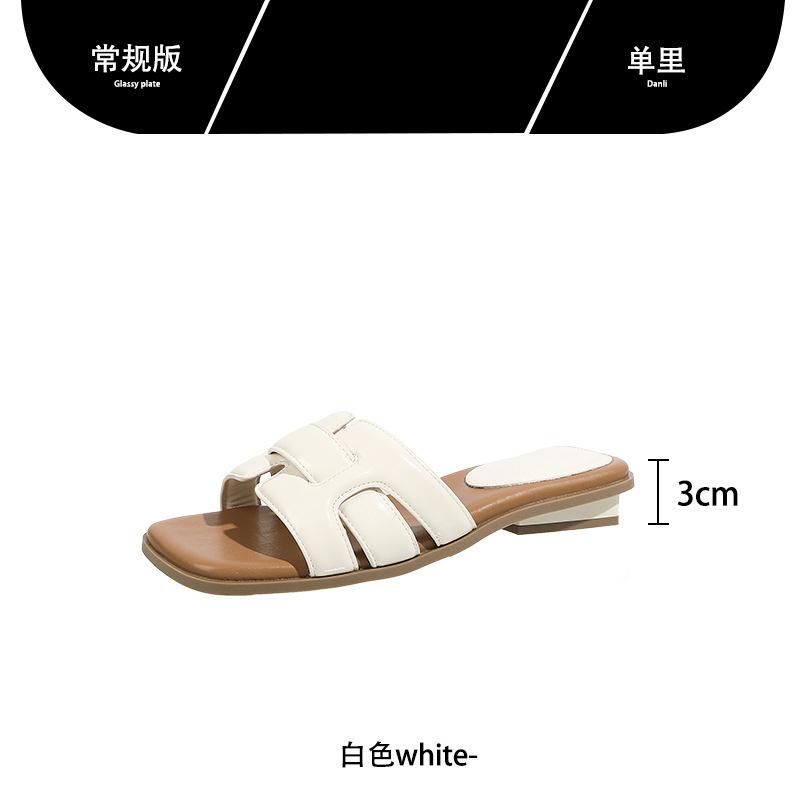 French fashion slippers women's summer wear 2025 new fashion high-end beach shoes women's thick-heeled cool slippers