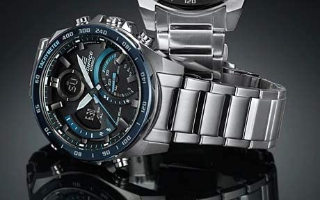 Casio EDIFICE Bluetooth Solar Chronograph Watch ECB-900DB-1B Calendar Analog-Digital Black Blue Stainless Steel Water-Resistant Business Sports
