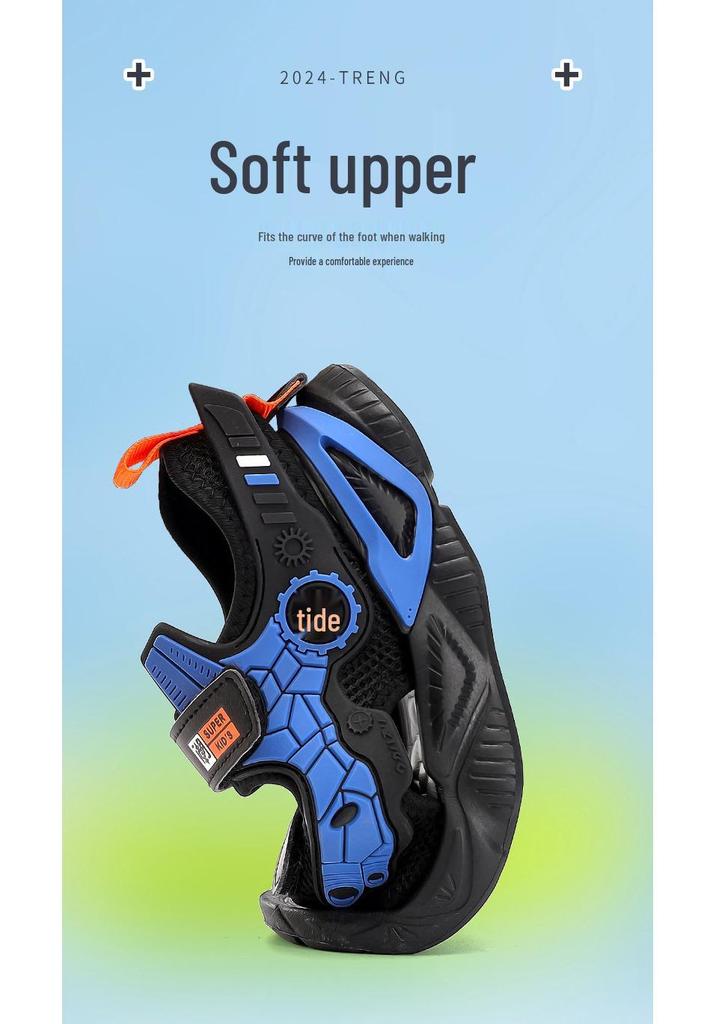 Boys' Non-slip Beach Sandals - 2026 Summer Style for Older Kids, Soft Sole Student Shoes