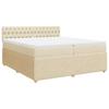 Boxspringbed met Matras Crème 200x200 cm Stof