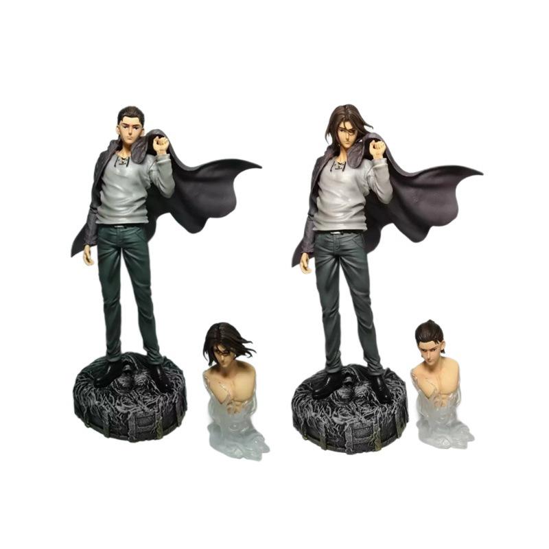Eren Double Head Sculpture: Anniversary Casual Clothes Pose - Attack On Titan Model Figure