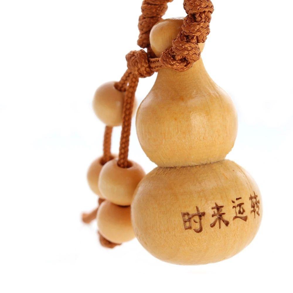 Ring Bag Pendant Wishful Key Chain Keychain Peach Wood Keyring Good Luck Gourd Chinese Traditional