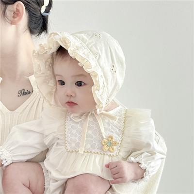 Baby Hat Spring and Autumn Early Autumn Summer Thin Baby Girl Princess Cute Newborn Sunshade Children Court Hat