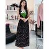 Black floral suspender dress women's clothing 2026 summer new small high-end Hepburn French dress