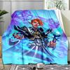 Soccer Sport Silhouette Fleece Printed Flannel Blanket, Warm Soft Throw Sofa Bed Blanket