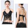 Women Sparkling Sequin Tops Belly Dance Fringe Costume Glitter Factor Party Sparkling Tops Festival Attire Carnival Outfit