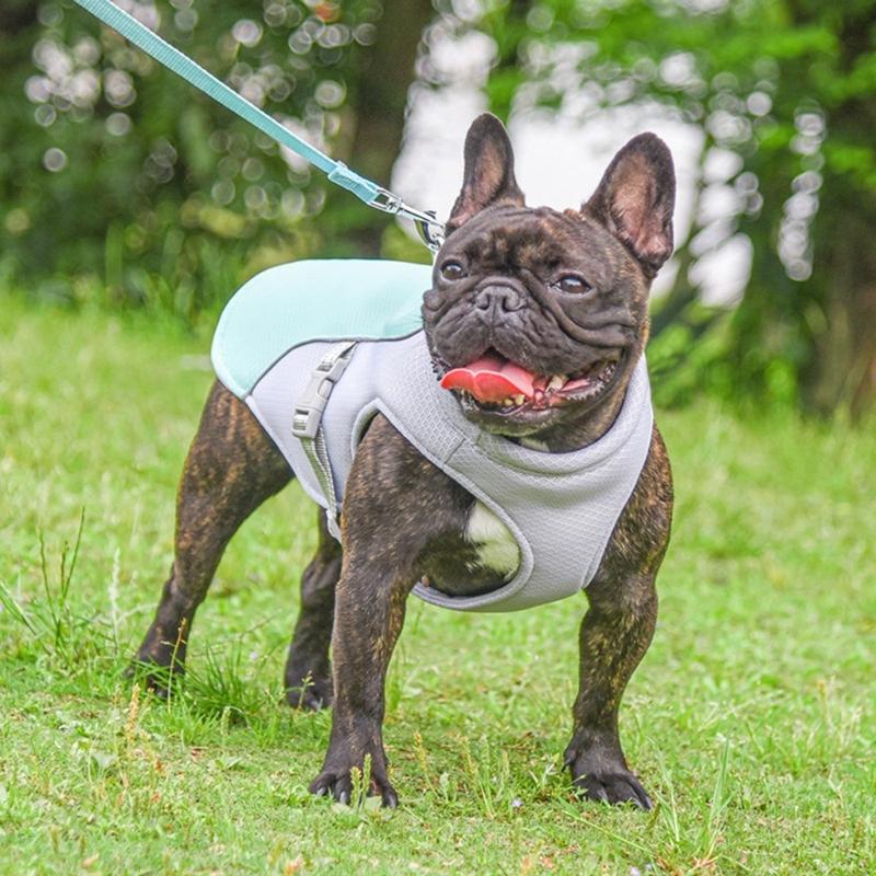 Pet Dog Cooling Vest Harness Dog Summer Clothes Harness Adjustable Dog Reflective Quick-Dry Mesh Vest for UV-Protections