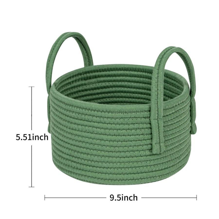 1Pc Cotton Thread Storage Basket Home Organization Storage Baby Children Toy Fabric Art Storage Cotton Rope Woven Laundry Basket Sundries Organizer