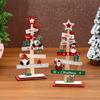 Durable Nature Wood Desktop Christmas Wooden Plaque | Santa Claus & Tree Design |  Easy Assemble Festive Xmas Decoration