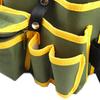 Oxford Cloth Tool Waist Bag Multifunctional Multi Pockets with Belt Tool Storage Organizer Green and Yellow