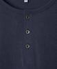WEST GRAND BOULEVARD Halo Pigment Henley Neck T-Shirt Navy