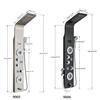 ALENARTWATER Bathroom Shower Panel LED Waterfall Shower Water Top Spray Temperature Display Faucet Back Massage with Water Tap