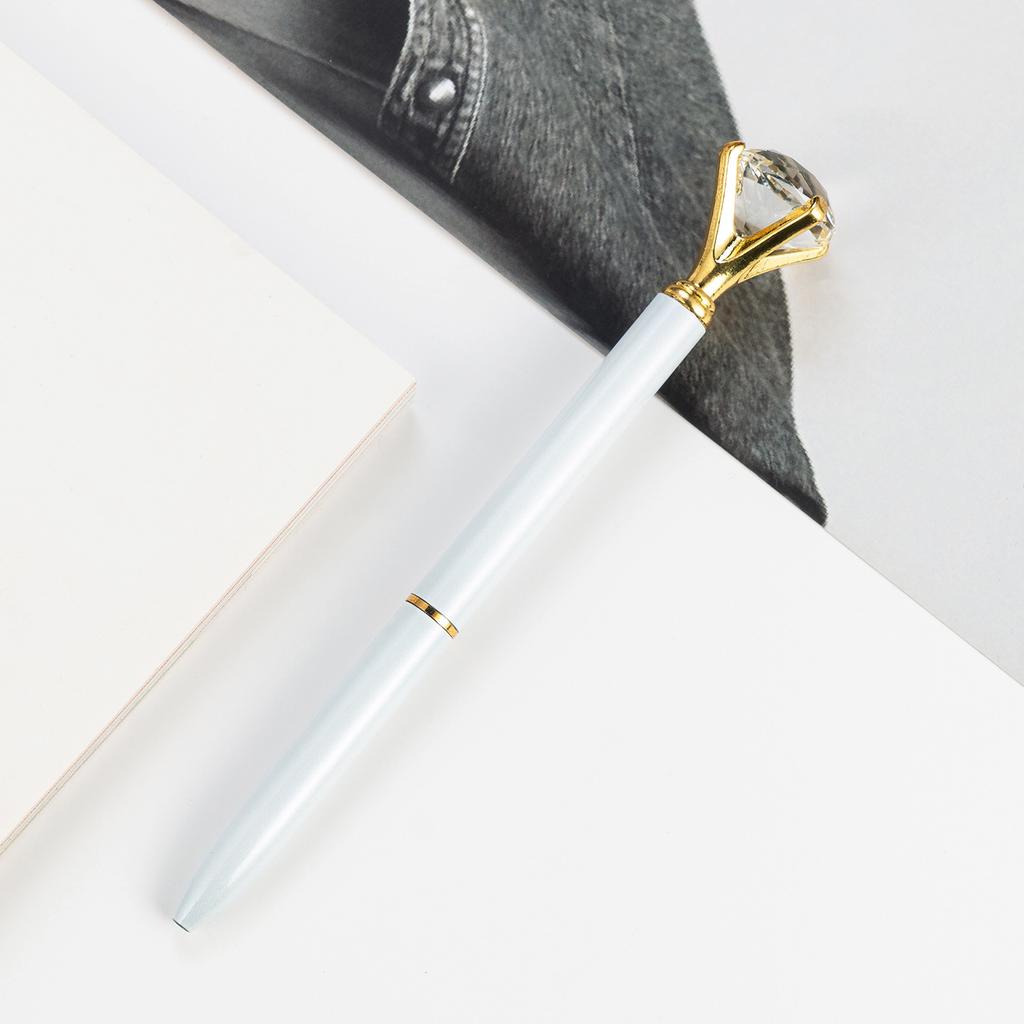 1pcs Upscale Diamond Metal Ballpoint Pens Business Office Gift Pen Creative School Supplies Stationery For Kids Writing Pens