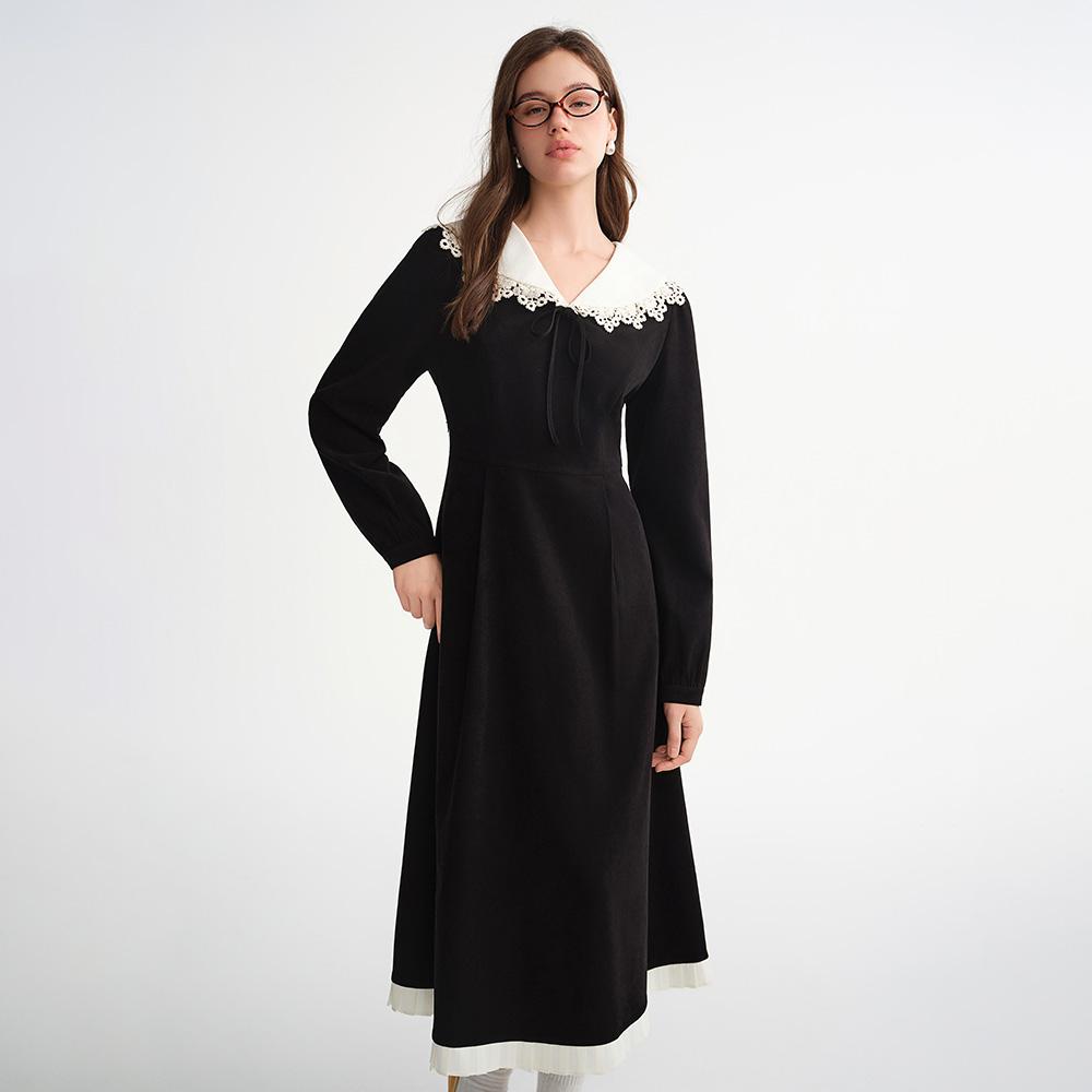 Eiaenlei Ar_White Point Collar Dress