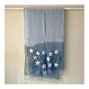 Used Kusukusu Zakka Ant Embroidery Pearl Beads Floral Stole Gradient Cotton 80% Silk 20% Embroidery Rayon 100% Country Simple Nordic 50cm x 180cm