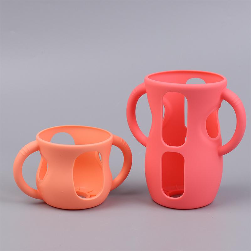 2/4Pcs Silicone Sleeves For Avent Baby Bottles Anti Breakage Baby Bottle Holder With Handle