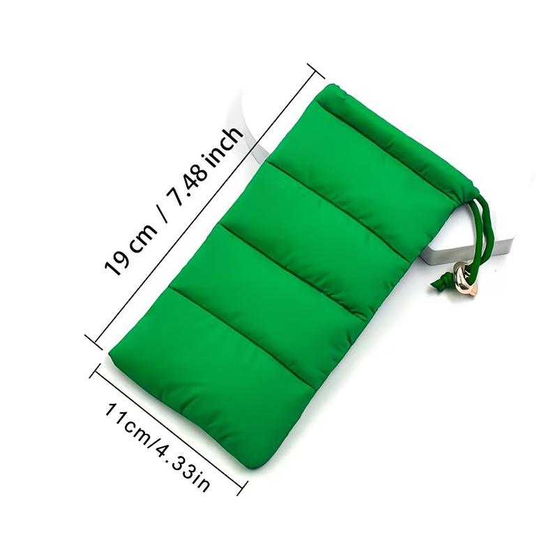 Portable Drawstring Eyeglass Storage Bag Down Cotton Eyeglass Case Mobile Phone Storage Bag Perfect For Daily Travel