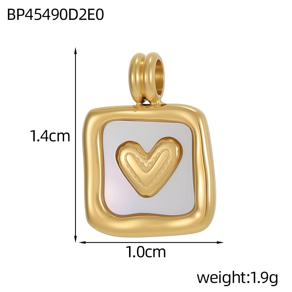 CARLIDANA New Luxury Love Heart Necklace Oval Pearl Pendant Jewelry White Shell Inlaid Zircon Heart Charms Pendant Accessories