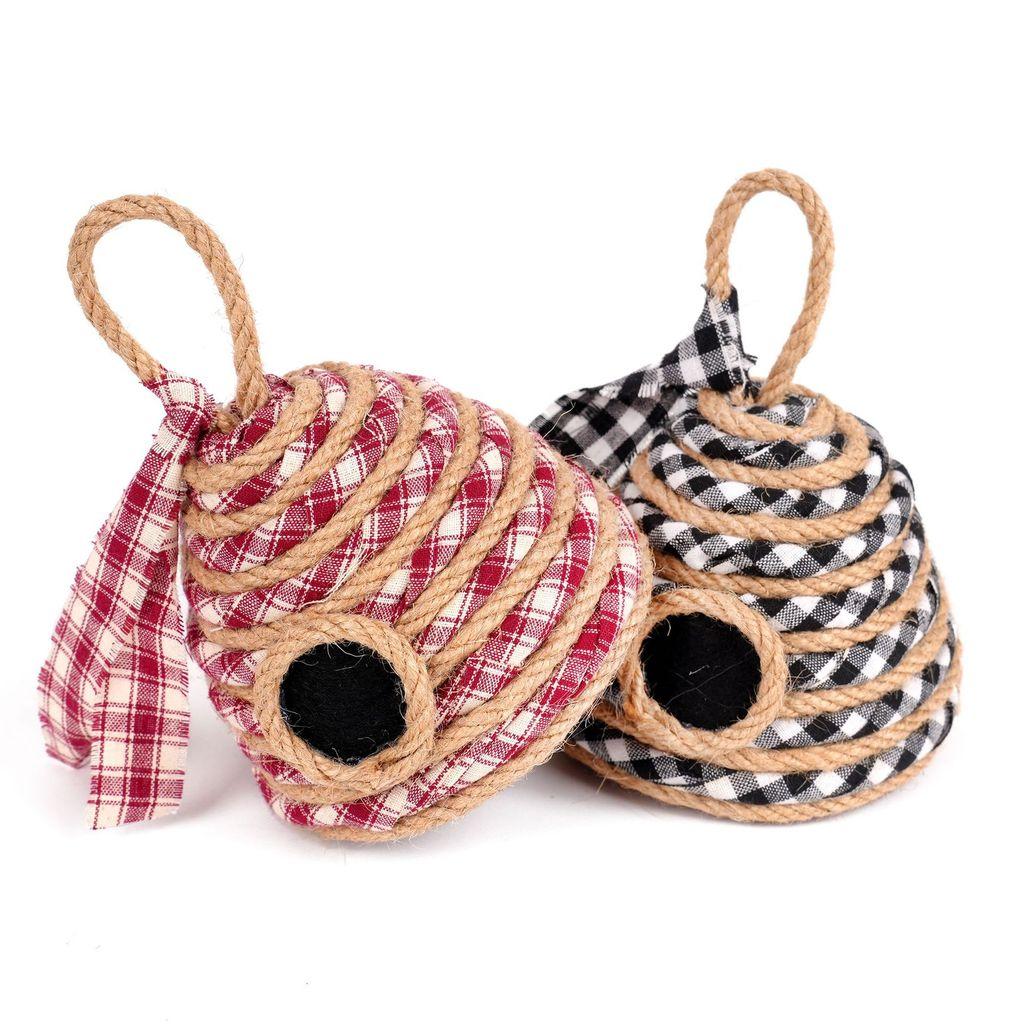 Bee Skep Home Decor With Braided Jute Rope For Themed Party Venues And Wall Art