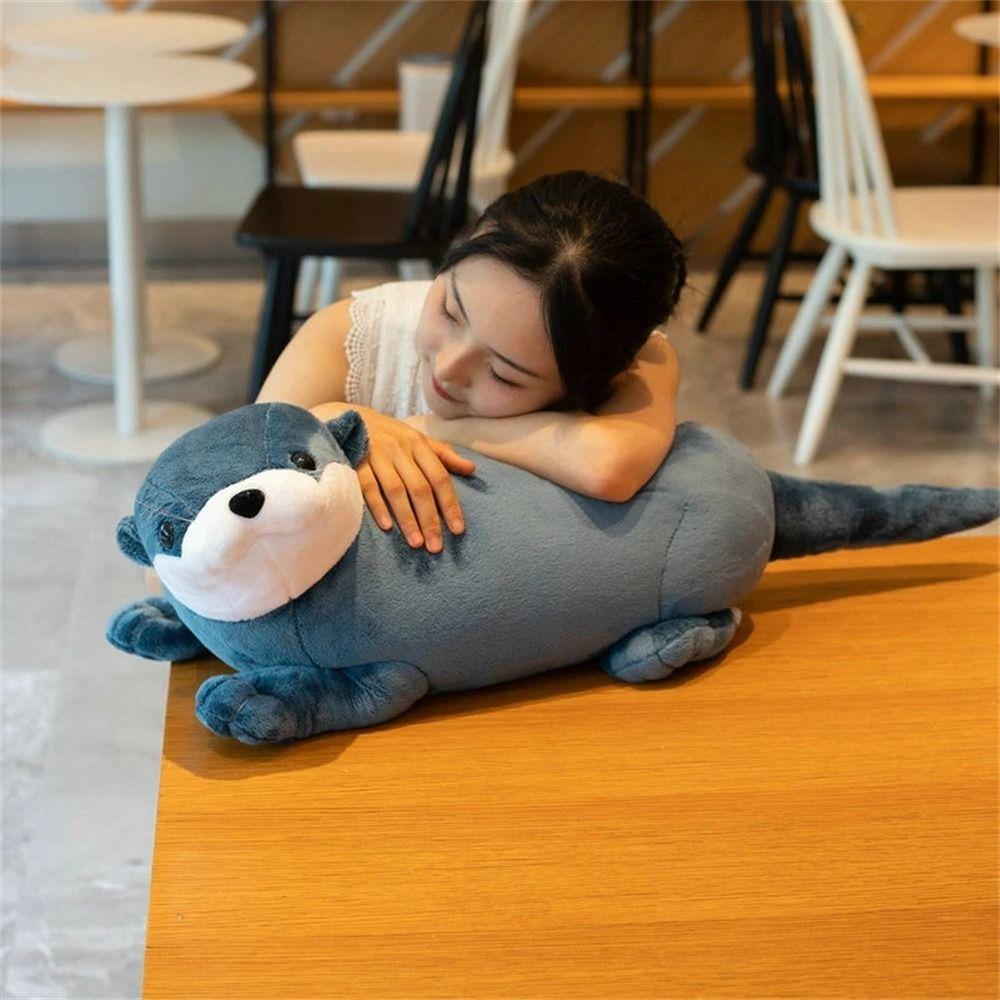 Otter Stuffed Doll Sloth Pillow 40cm 60cm Plush Toy Reallife Otter Stuffed Animal Otter Plush Toy