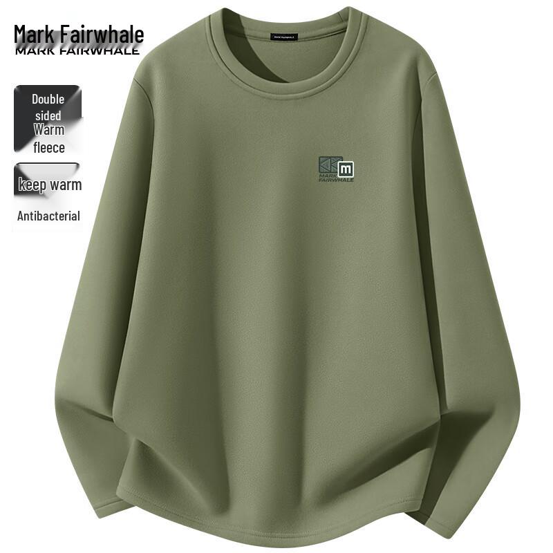 Mark Fairwhale Men's Double-Sided Velvet Thermal Long Sleeve T-Shirt