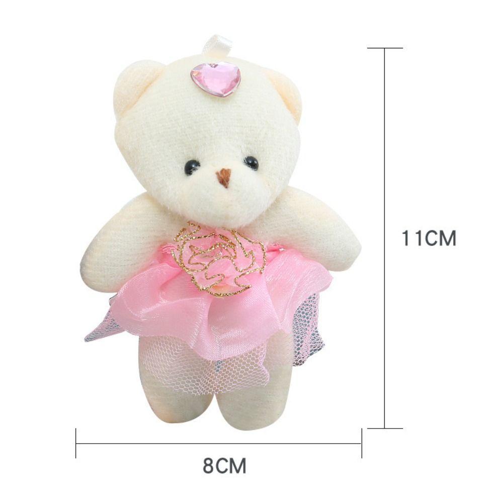 12pcs/bag Plush Animal Bear Plush Foam Toys Plush Doll Cartoon Bouquet Doll  Girl Birthday Gift