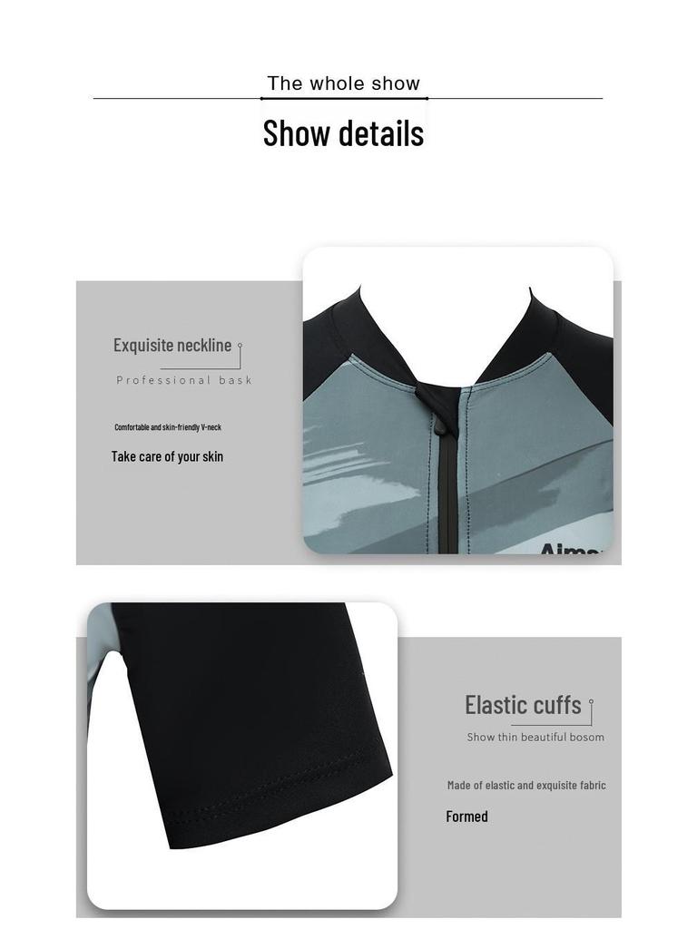 2024 Übergröße Damen Sportlicher Patchwork Zweiteiler Badeanzug