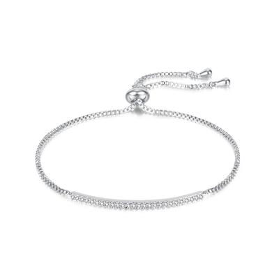 Women's Silver Venetian Chain Tennis Bracelet, Adjustable, Hypoallergenic, Perfect for Parties, Birthdays, and More. Stylish Accessory.