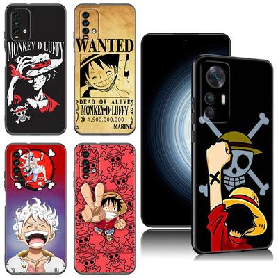Funda de Teléfono Negra de Anime One Piece Luffy Para Xiaomi Redmi 7A 8A 9A 10A 11A 9C 10C 12C 13C 11 Prime A1 A2 Plus 12 4G Note 9T 12R