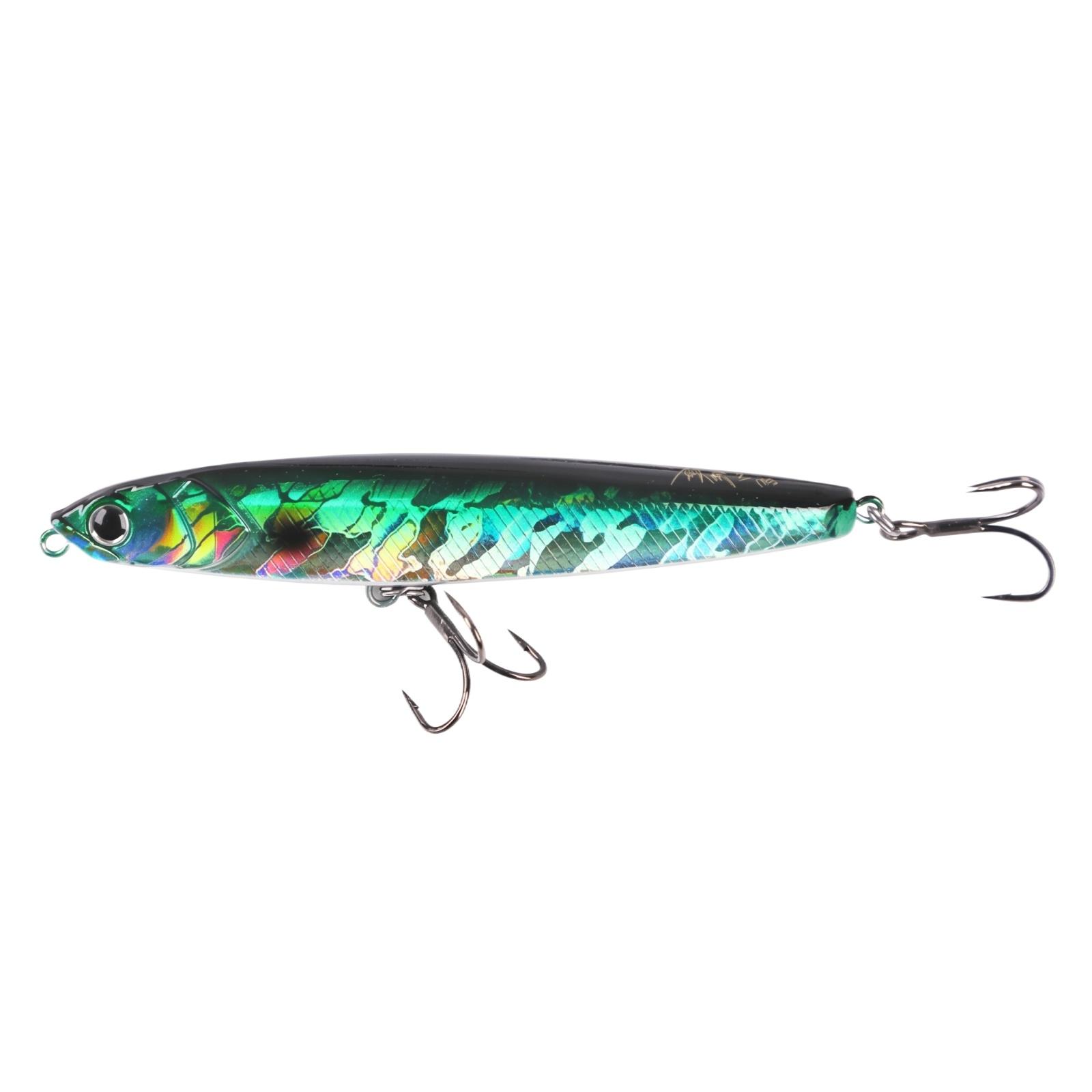 

10g Sinking Pencil Fishing Lure Artificial Bait for Bass Pike Lure Realistic Fish Shape with Treble Hooks Long Casting Fishing Tackle one size зелений