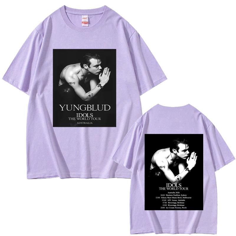 Yungblud Idols World Tour 2026 Tshirt Unisex Women Casual Vintage Oversized Tee Shirt Male Hip Hop Fashion Gothic Rock T Shirts