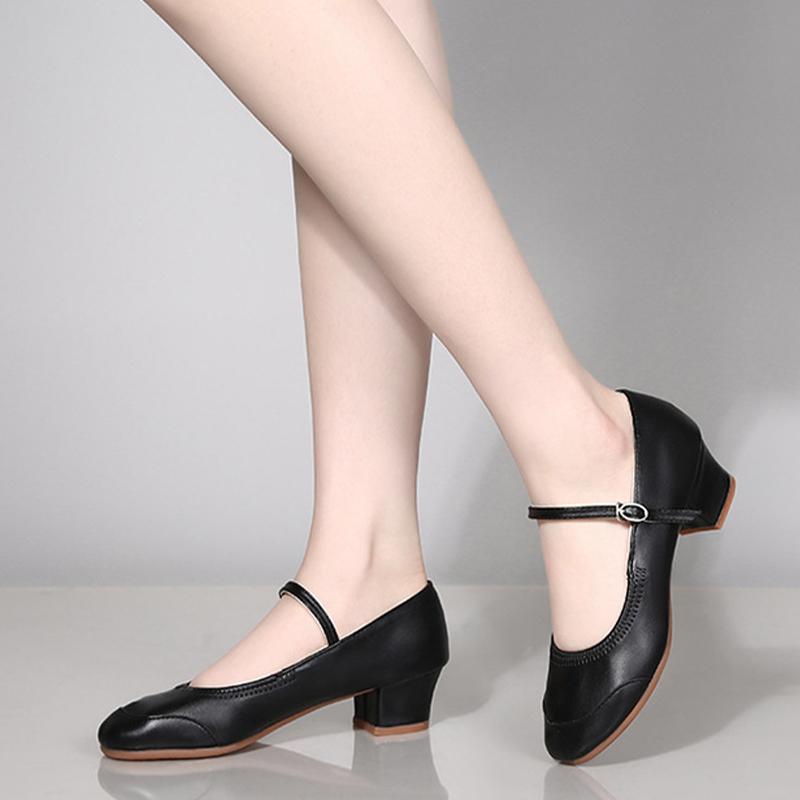 Kožené boty na latinskoamerické tance Dámské Dospělé Měkká podrážka Tango Standardní taneční boty Moderní boty