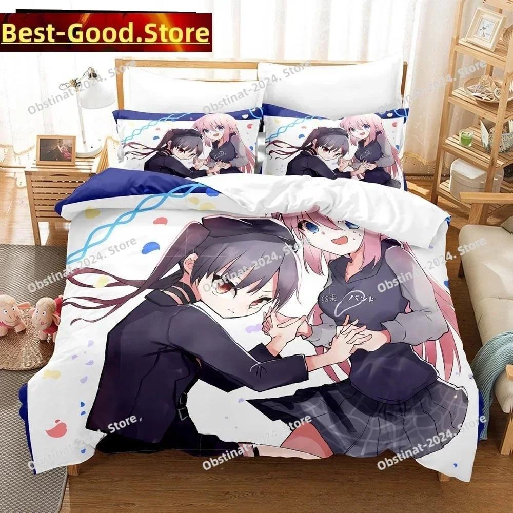 Fashion 3D Anime BOCCHI THE ROCK! Bedding Set Printed single Comforter Quilt Bed Cover Pillow Case 3 Pieces Sets Kids Adult Size